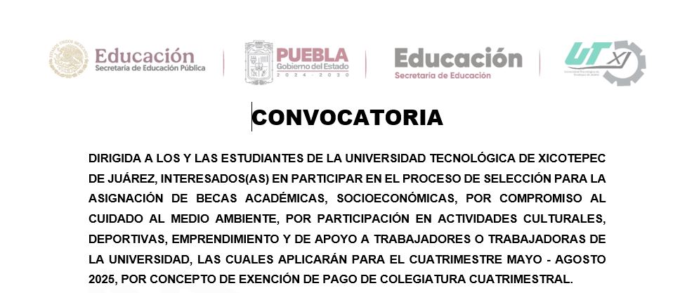 Convocatoria Beca Institucional Mayo-Agosto 2025