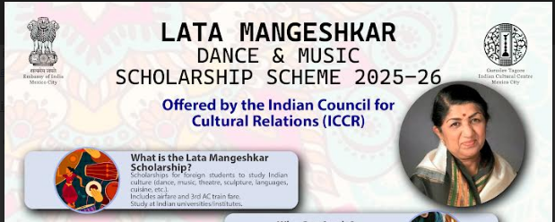 Becas del programa Lata Mangeshkar Dance & Music Scholarship Scheme para el año académico 2025-2026